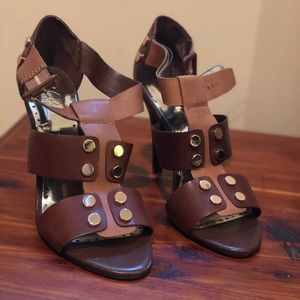 BCBG barely worn brown sandals size 7